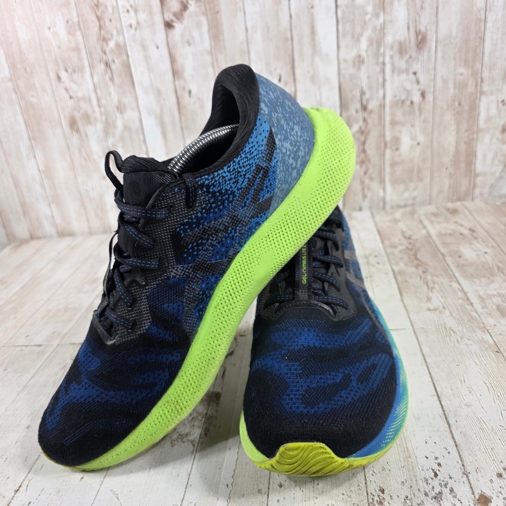 ASICS Gel-Nimbus Lite 2 Mens Running Shoes Blue Black Lime 1011B009 Size 11.5 - Picture 5 of 8